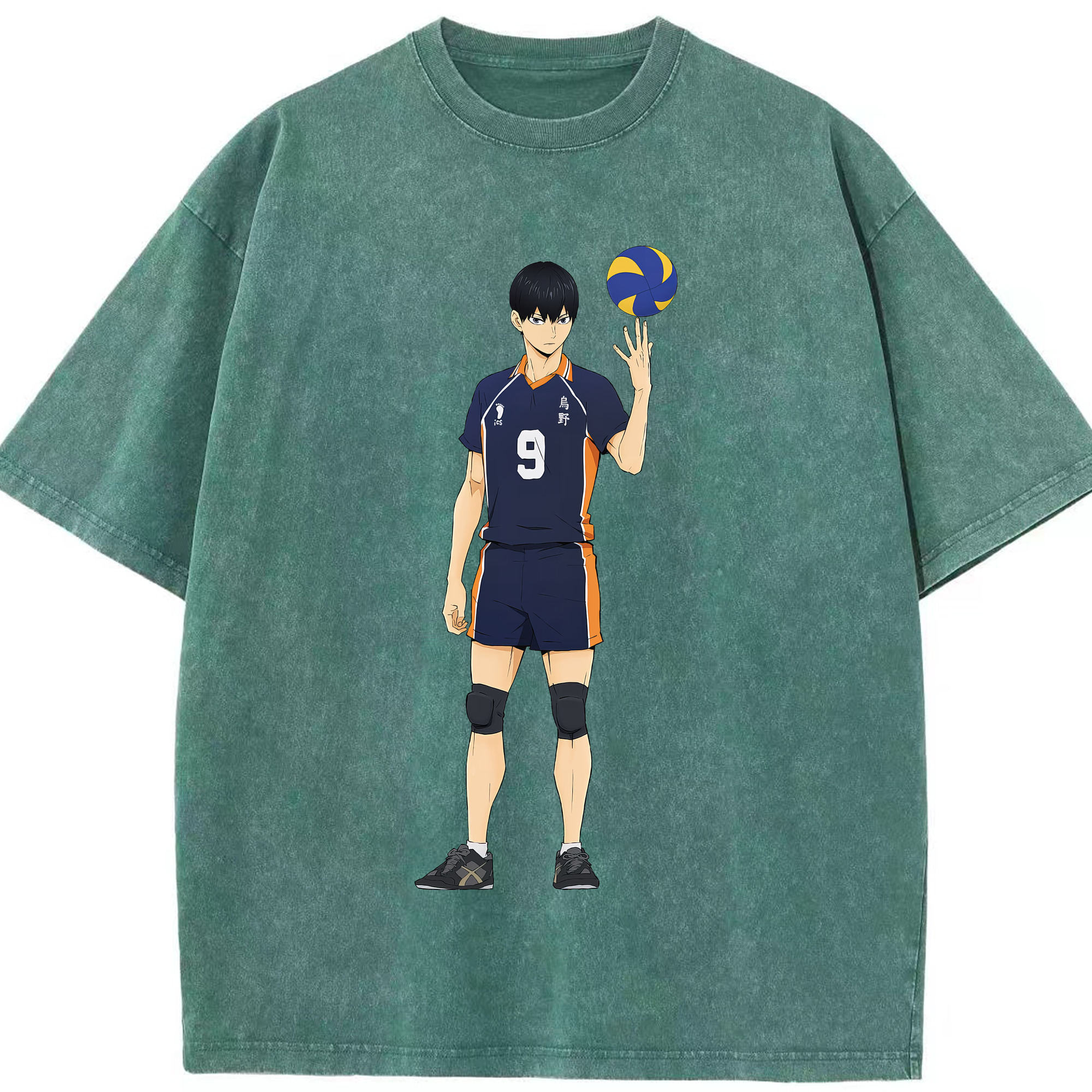 （画像用） ハイキュー!! Haikyu!! 綿100% ヴィンテージ風 半袖Tシャツ（フロントプリント）